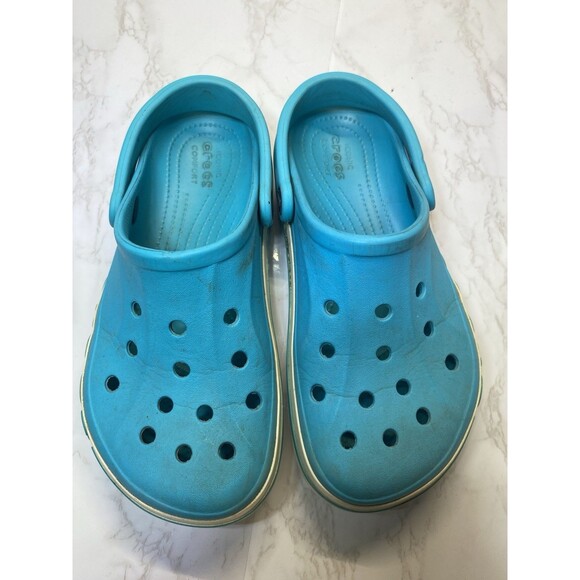 Crocs Men's Women's Bayaband Clog Slip On Size M5 W7 Digital Aqua White - Picture 7 of 7